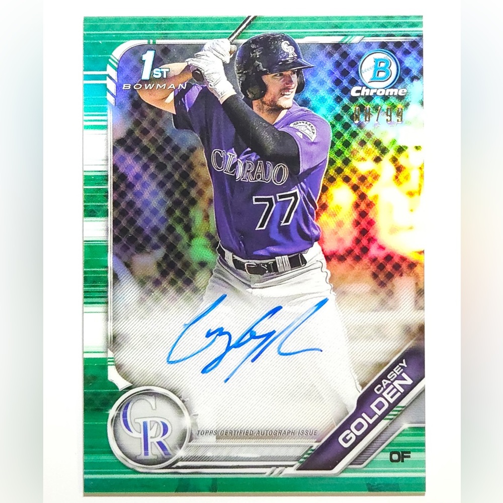 Bowman Chrome Baseball Card auto and numbered